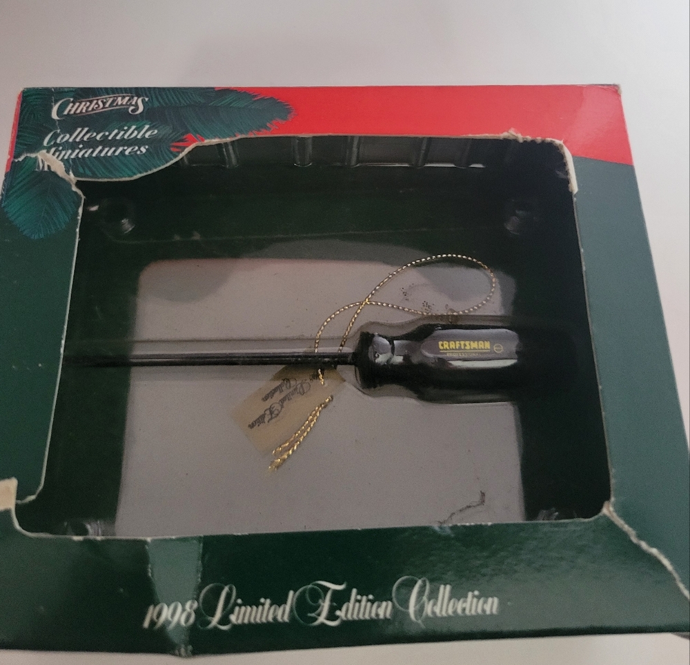Sears Craftsman Christmas Tree Ornament Screwdriver Tool Mini Vintage